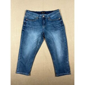 SEVEN7 Girlfriend Blue Cropped Ankle Distressed Jeans Women 6 (31x21 Actual)